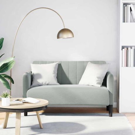 Vidaxl loveseat bank 109 cm fluweel lichtgrijs