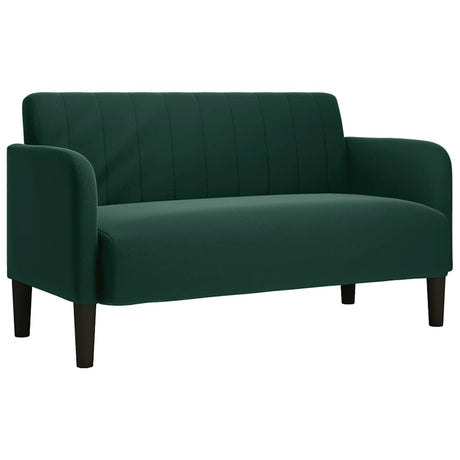 Vidaxl loveseat bank 109 cm fluweel donkergroen