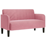 Vidaxl loveseat bank 109 cm fluweel roze