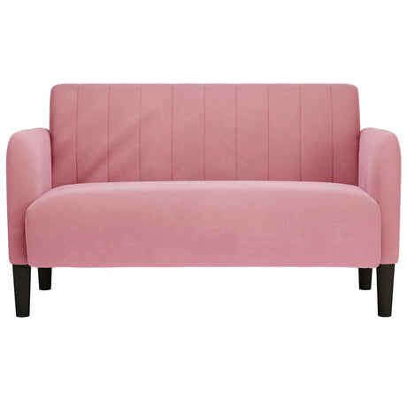 Vidaxl loveseat bank 109 cm fluweel roze