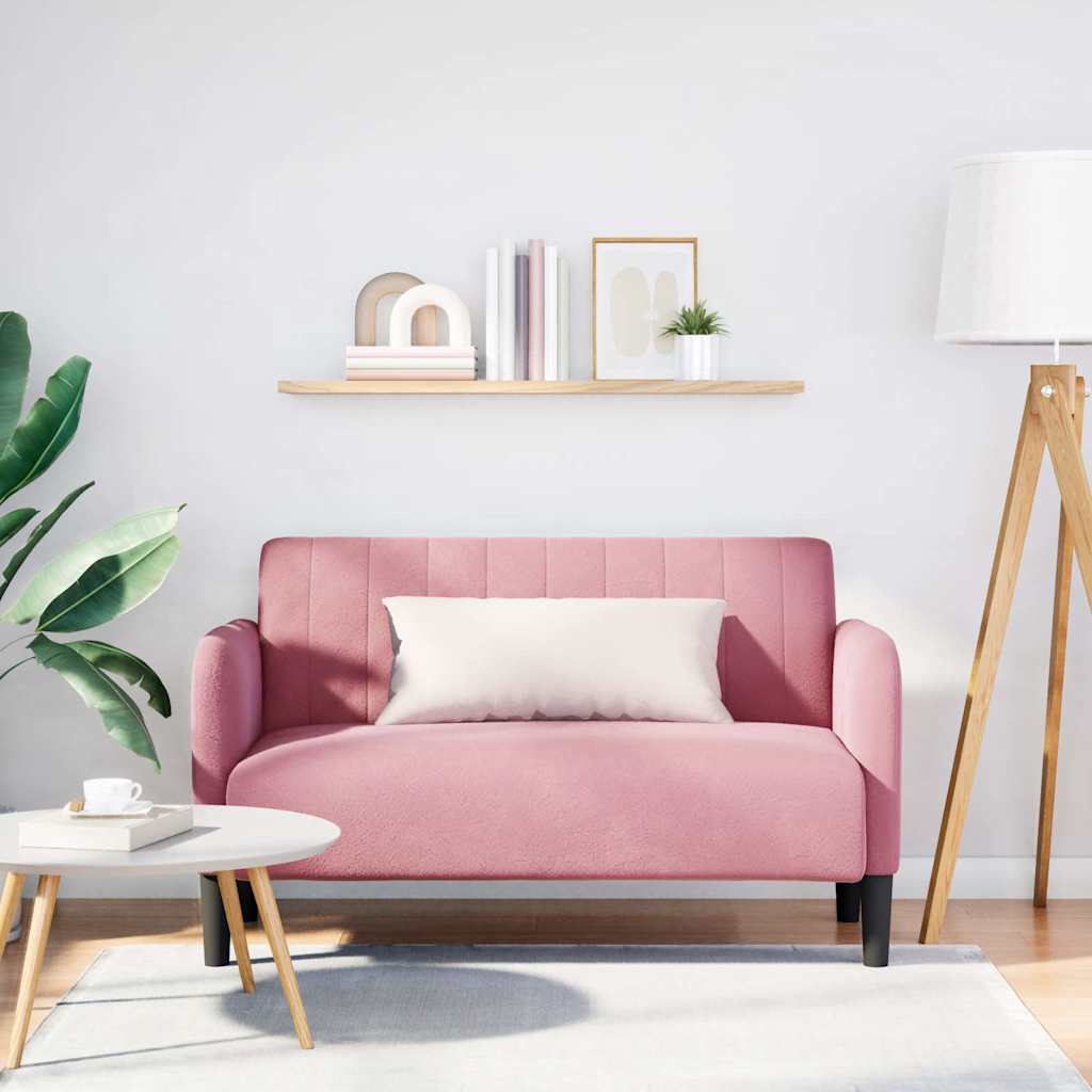 Vidaxl loveseat bank 109 cm fluweel roze