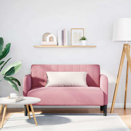 Vidaxl loveseat bank 109 cm fluweel roze