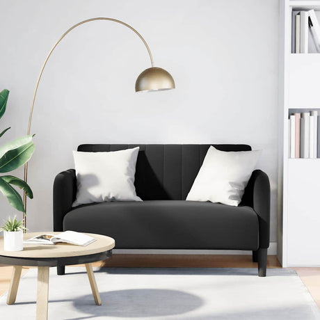 Vidaxl loveseat bank 109 cm fluweel zwart