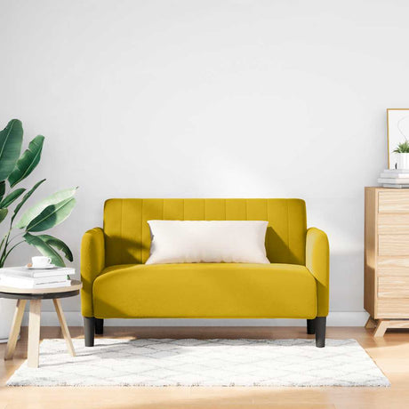 Vidaxl loveseat bank 109 cm fluweel geel