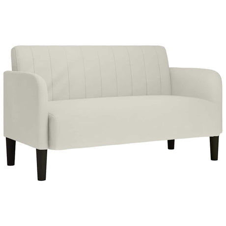 Vidaxl loveseat bank 109 cm fluweel crèmekleurig