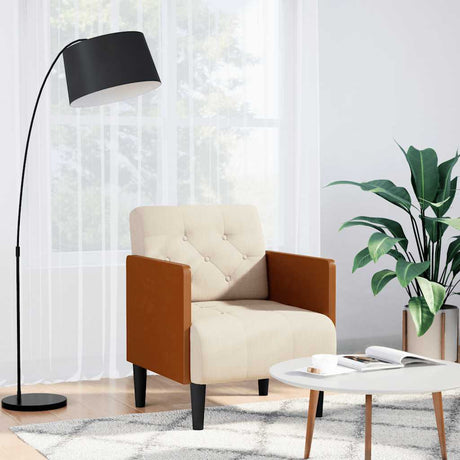 Vidaxl fauteuil met armleuningen 55 cm linnen