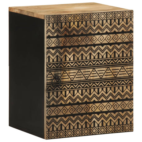 Vidaxl badkamerwandkast 38x33,5x48 cm massief mangohout zwart