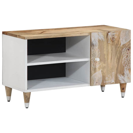 Vidaxl tv-meubel 80x31,5x46 cm massief mangohout