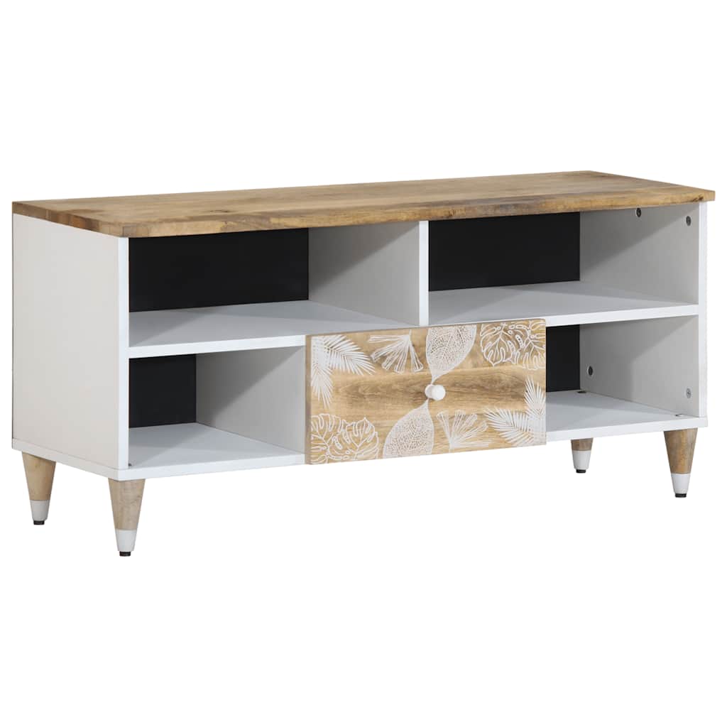 Vidaxl tv-meubel 100x33,5x46 cm massief mangohout