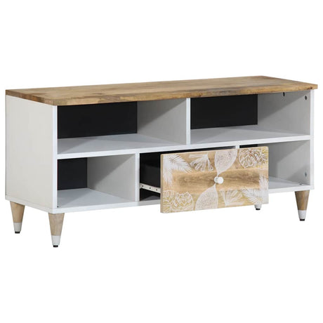 Vidaxl tv-meubel 100x33,5x46 cm massief mangohout