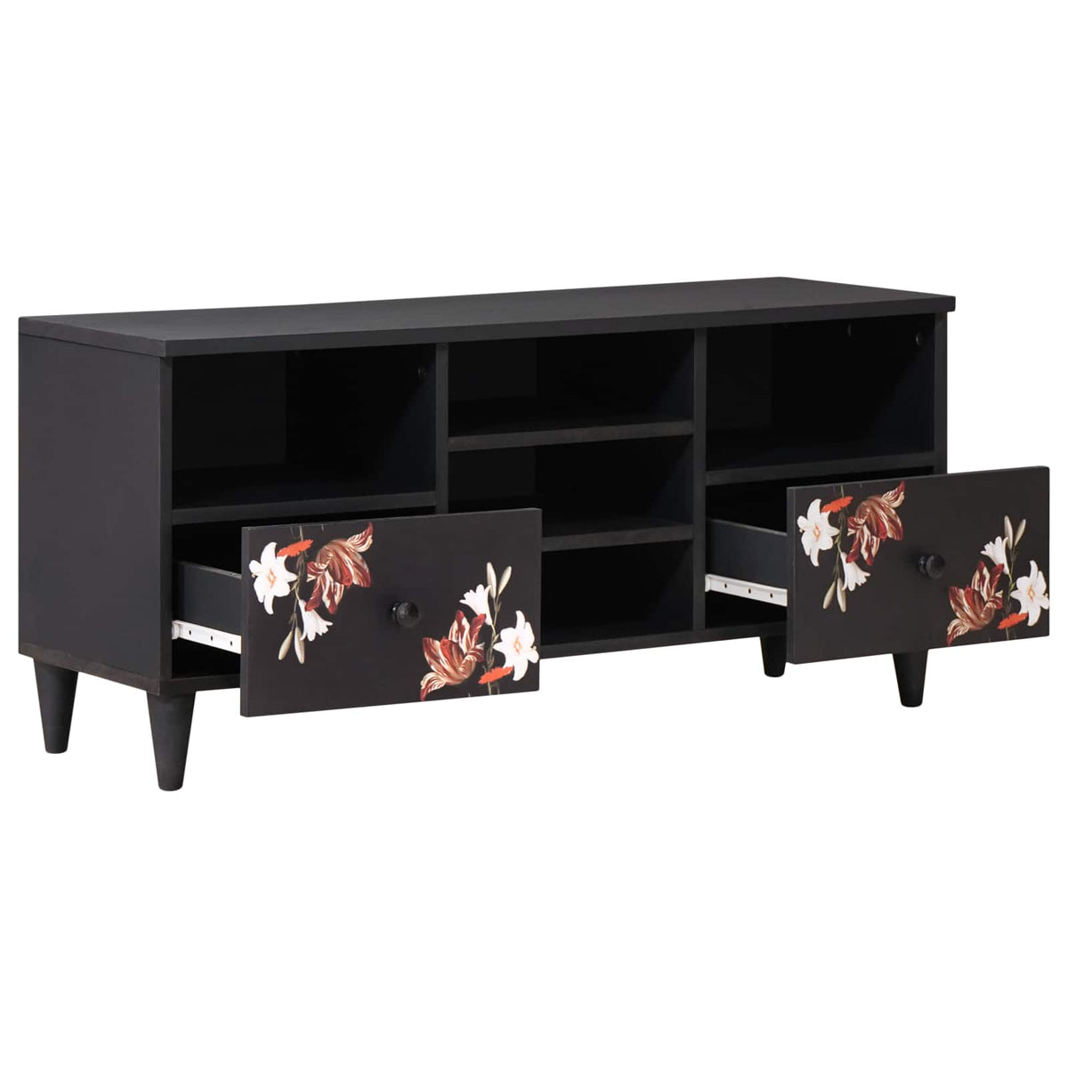 Vidaxl opslagkasten multikleur 100 x 33,5 x 46 cm massief mango hout