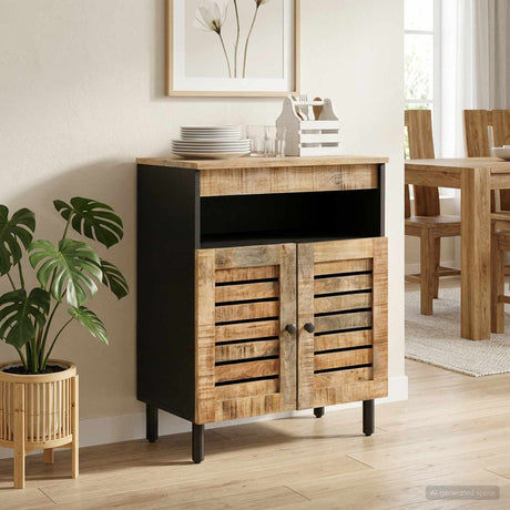 Vidaxl opslagkasten naturel 60 x 33 x 75 cm massief mango hout