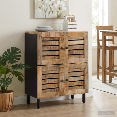 Vidaxl opslagkasten naturel 60 x 33 x 75 cm massief mango hout