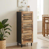 Vidaxl opslagkasten naturel 40 x 33 x 110 cm massief mango hout