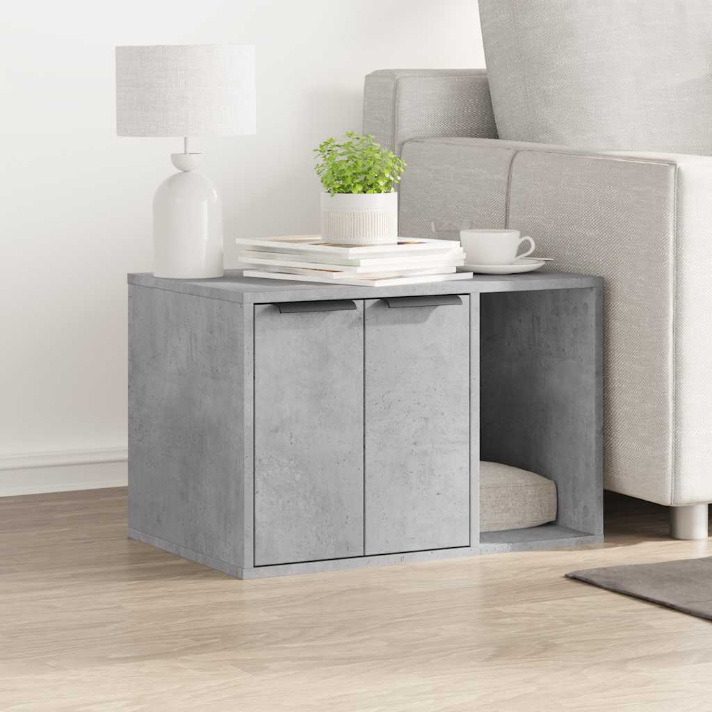 Vidaxl kattenbakkast 60x40x40 cm bewerkt hout betongrijs