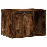 Vidaxl kattenbakkast 60x40x40 cm bewerkt hout gerookt eikenkleurig
