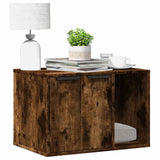 Vidaxl kattenbakkast 60x40x40 cm bewerkt hout gerookt eikenkleurig