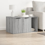 Vidaxl kattenbakkast 80x50x45 cm bewerkt hout grijs sonoma eikenkleur