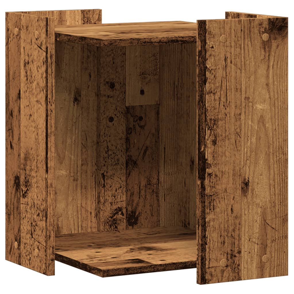 Vidaxl kattenbakkast 42x42x51 cm bewerkt hout oud houtkleurig