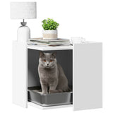 Vidaxl kattenbakkast 53x53x51 cm bewerkt hout wit