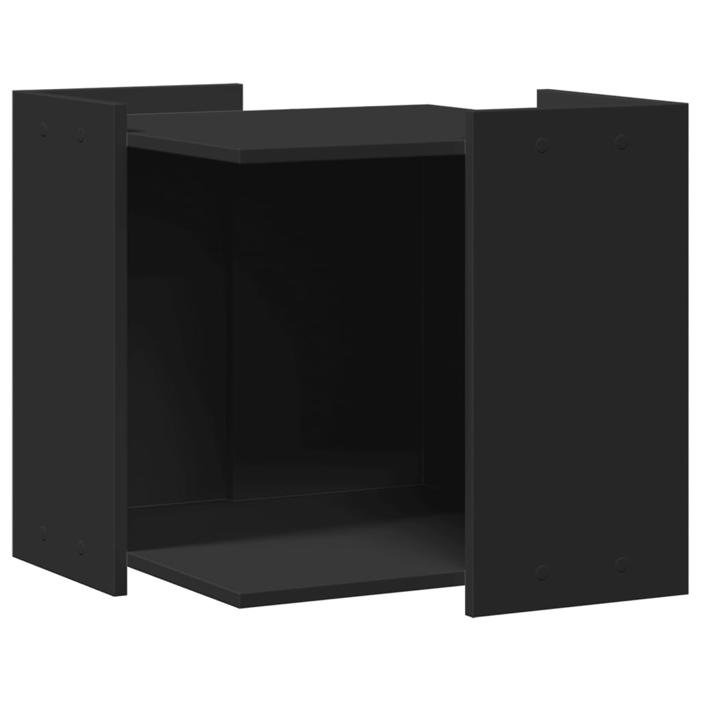 Vidaxl Kattenbakkast 53x53x51 cm Black in legno elaborato