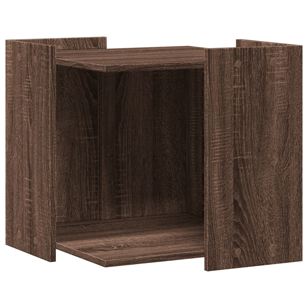 Vidaxl Cattenbakkast 53x53x51 cm Cut wood brown oak -colored