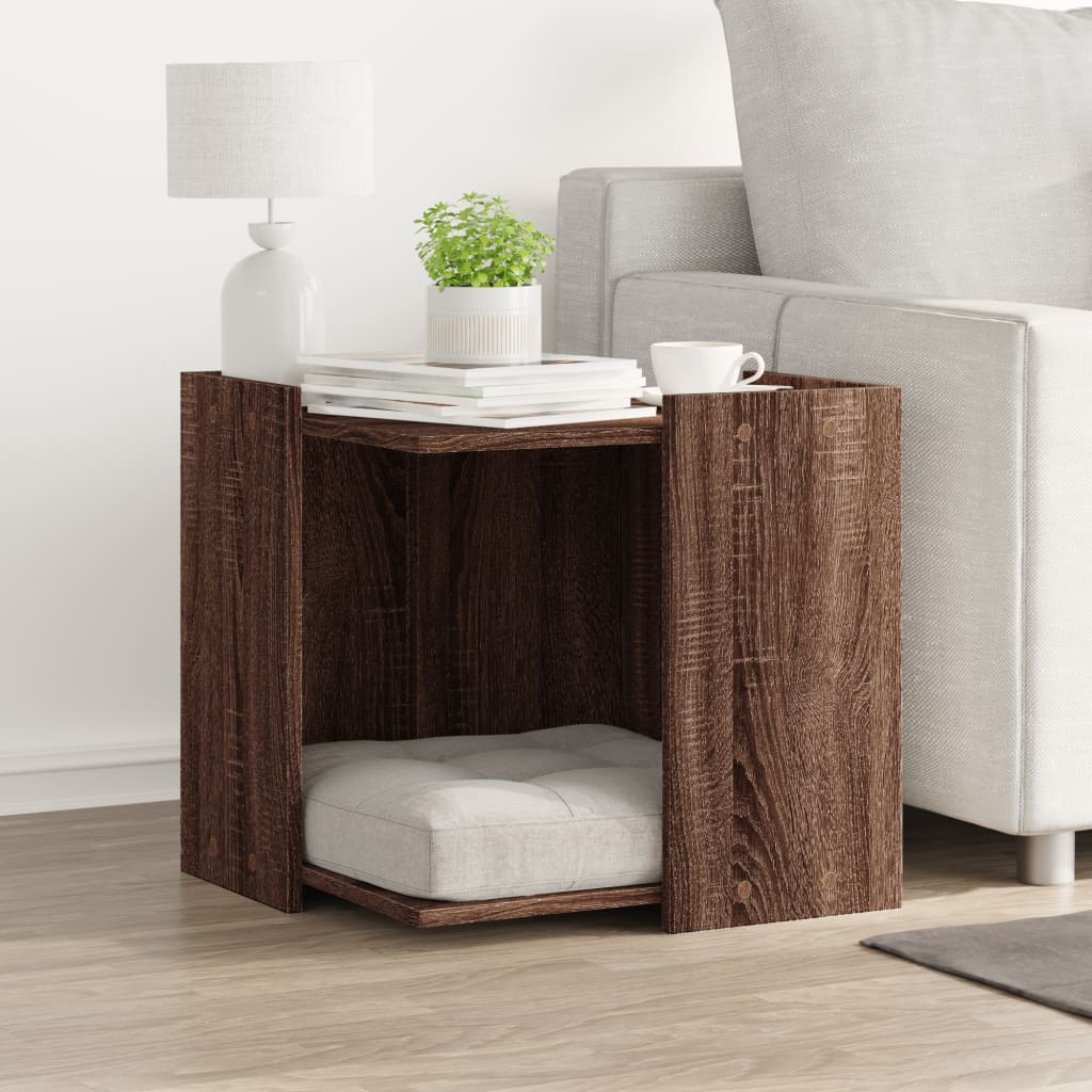 Vidaxl Cattenbakkast 53x53x51 cm Cut Drewno Brown Oak -colored