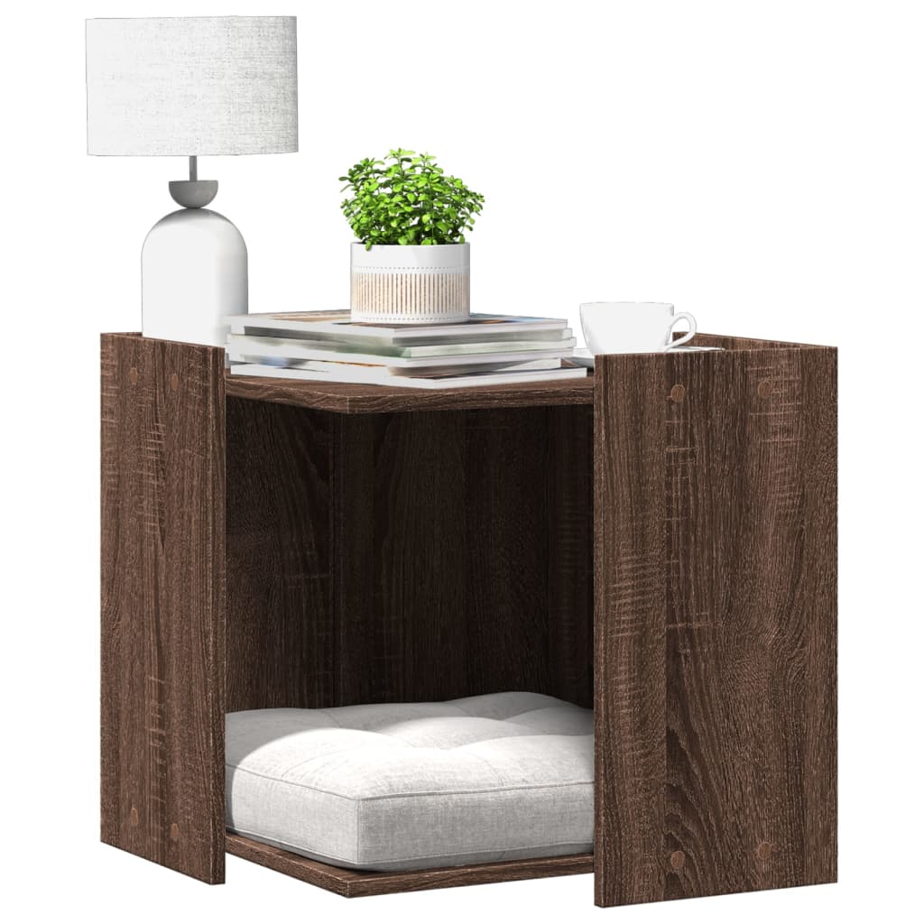 Vidaxl Cattenbakkast 53x53x51 cm Cut Drewno Brown Oak -colored