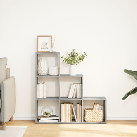 Vidaxl kamerscherm boekenkast 3-laags 99x29x99 cm hout betongrijs
