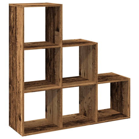 Vidaxl kamerscherm boekenkast 3-laags 99x29x99 cm hout oud houtkleur
