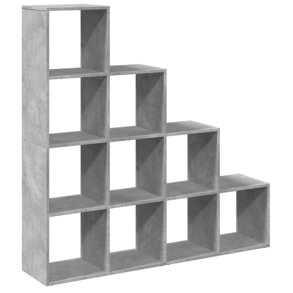 Vidaxl kamerscherm boekenkast 4-laags 131,5x29x131,5 cm hout grijs