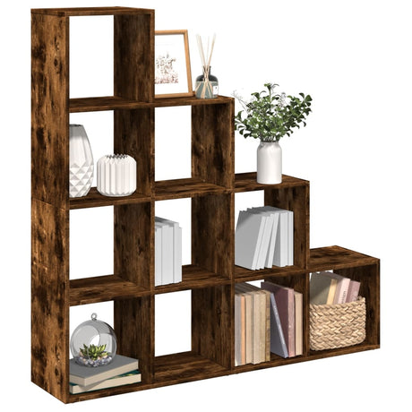 Vidaxl kamerscherm boekenkast 131,5x29x131,5 cm hout gerookt eiken
