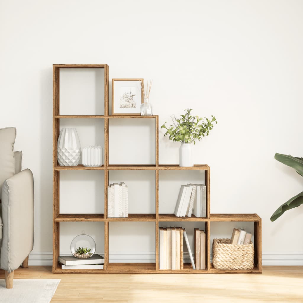 Vidaxl kamerscherm boekenkast 131,5x29x131,5 cm hout oud hout