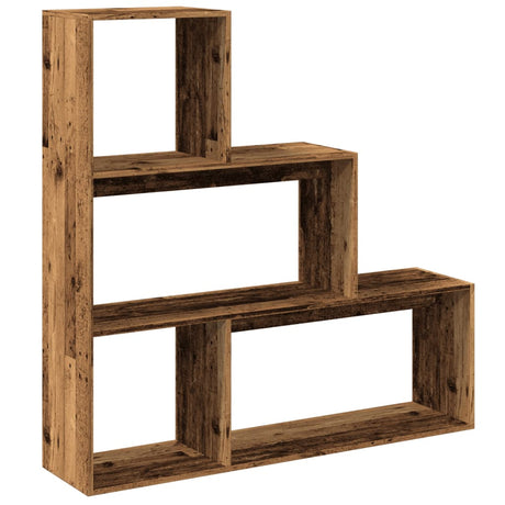 Vidaxl kamerscherm boekenkast 3-laags 123x29x123 cm hout oud hout