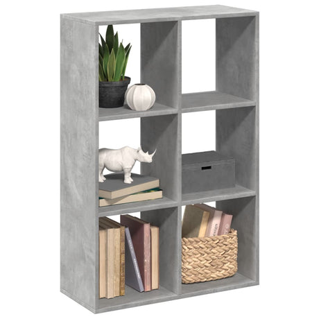 Vidaxl kamerscherm boekenkast 69,5x29x103,5 cm hout betongrijs