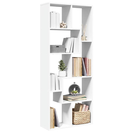 Vidaxl kamerscherm boekenkast 67x25x161,5 cm bewerkt hout wit