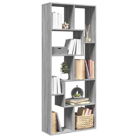Vidaxl kamerscherm boekenkast 67x25x161,5 cm hout grijs sonoma eiken