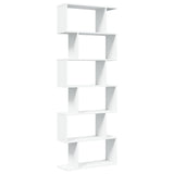 Vidaxl kamerscherm boekenkast 6-laags 70x24x193 cm bewerkt hout wit