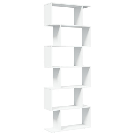Vidaxl kamerscherm boekenkast 6-laags 70x24x193 cm bewerkt hout wit