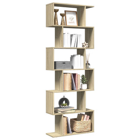 Vidaxl kamerscherm boekenkast 6-laags 70x24x193 cm hout sonoma eiken