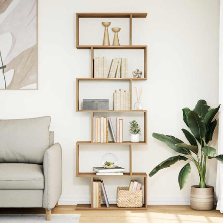 Vidaxl kamerscherm boekenkast 6-laags 70x24x193 cm hout artisanaal