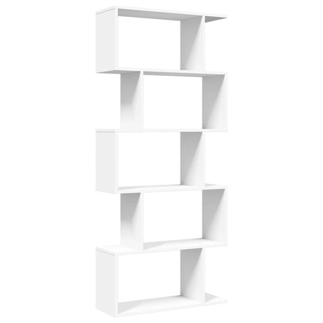 Vidaxl kamerverdeler boekenkast 5-laags wit 70x24x161 cm bewerkt hout
