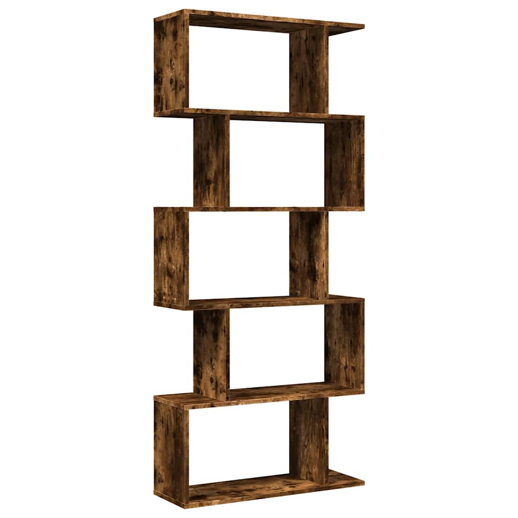 Vidaxl kamerscherm boekenkast 5-laags 70x24x161 cm hout gerookt eik
