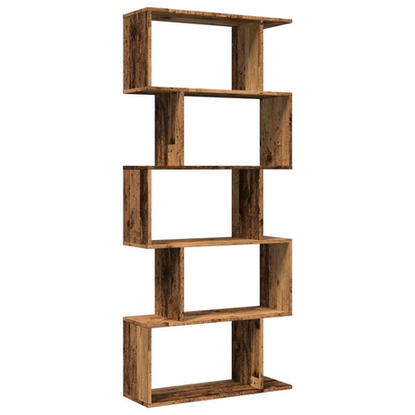 Vidaxl kamerscherm boekenkast 5-laags 70x24x161 cm hout oud hout