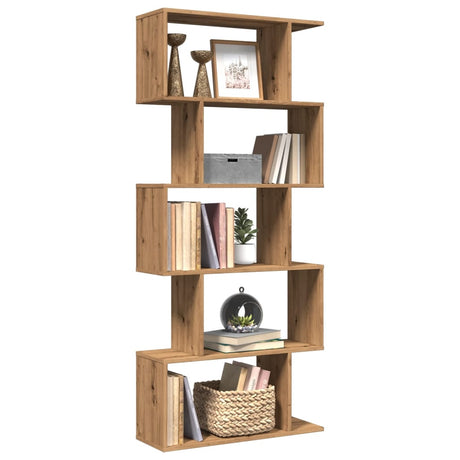 Vidaxl kamerscherm boekenkast 5-laags 70x24x161 cm hout artisanaal