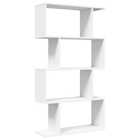 Vidaxl kamerverdeler boekenkast 4-laags wit 70x24x129 cm bewerkt hout