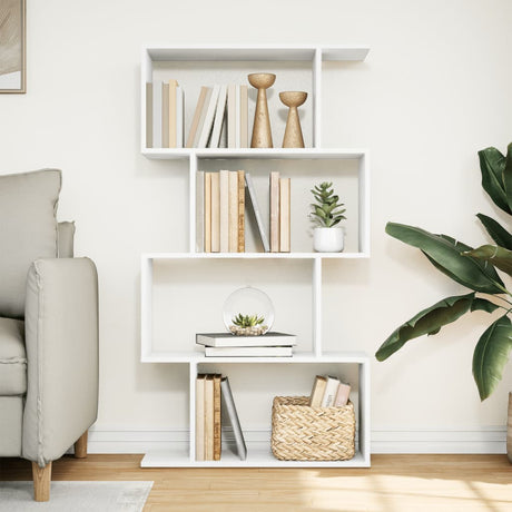 Vidaxl kamerverdeler boekenkast 4-laags wit 70x24x129 cm bewerkt hout