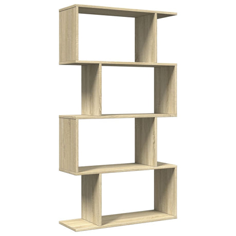 Vidaxl kamerscherm boekenkast 4-laags 70x24x129 cm hout sonoma eiken