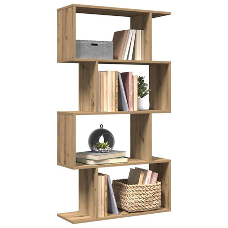 Vidaxl kamerscherm boekenkast 4-laags 70x24x129 cm hout artisanaal