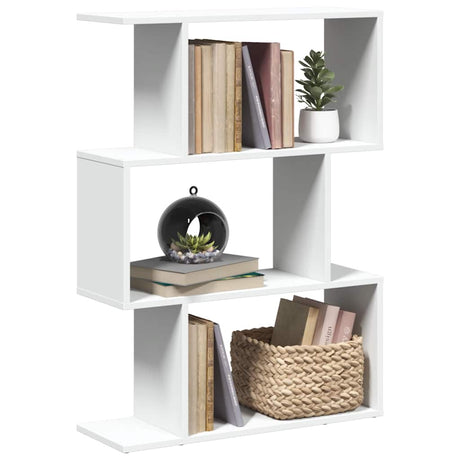 Vidaxl kamerverdeler boekenkast 3-laags wit 70x24x97 cm bewerkt hout